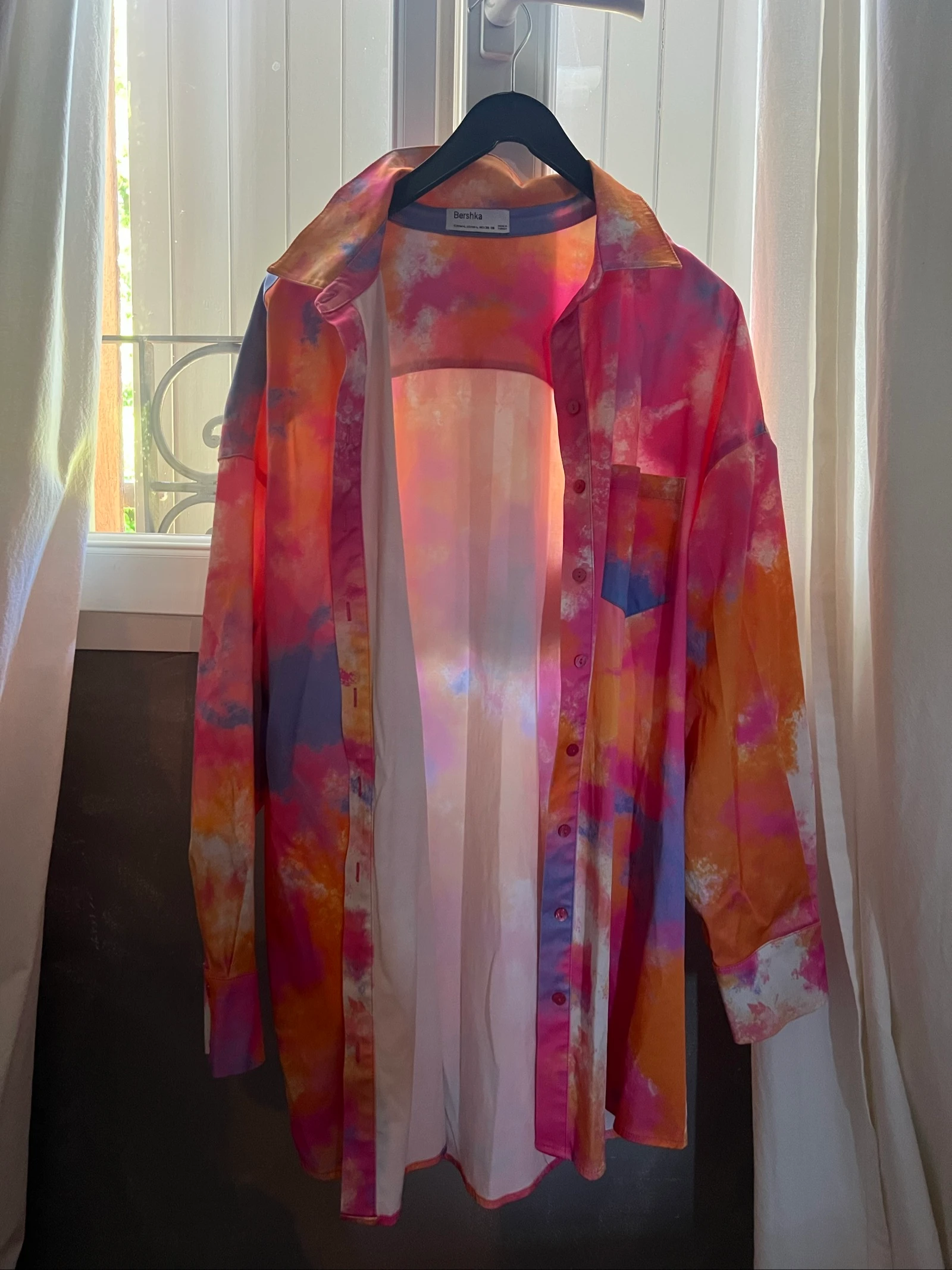 Chemise longue multicolore 